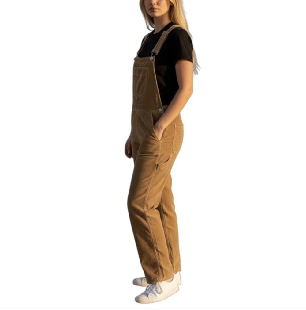 Brixton Tan Corduroy Women Overalls